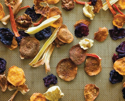 Beet chips, recipe by Ashley English.