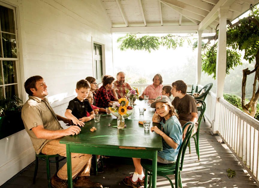 The Ager family at their home in Fairview, North Carolina