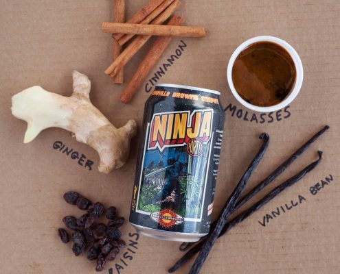 ingredients for Asheville Brewing Company's Ninjabread Man Porter