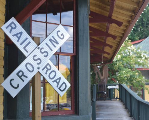 The railroad station in Saluda, North Carolina