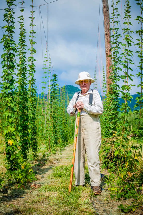 John Davis of Sticky Indian Hops Farm